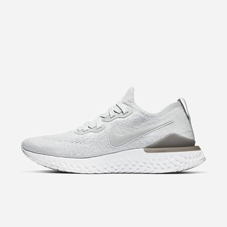 Adidasi Alergare Nike Epic React Flyknit 2 Dama Platină Gri Albi Platină | GSBL-90827